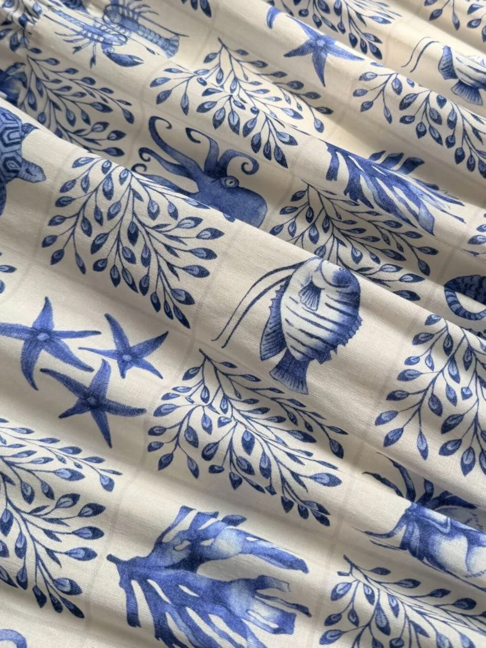 Agua by Agua Bendita Blue Marine Life Print Spaghetti Strap Maxi Dress - Picture 6 of 10